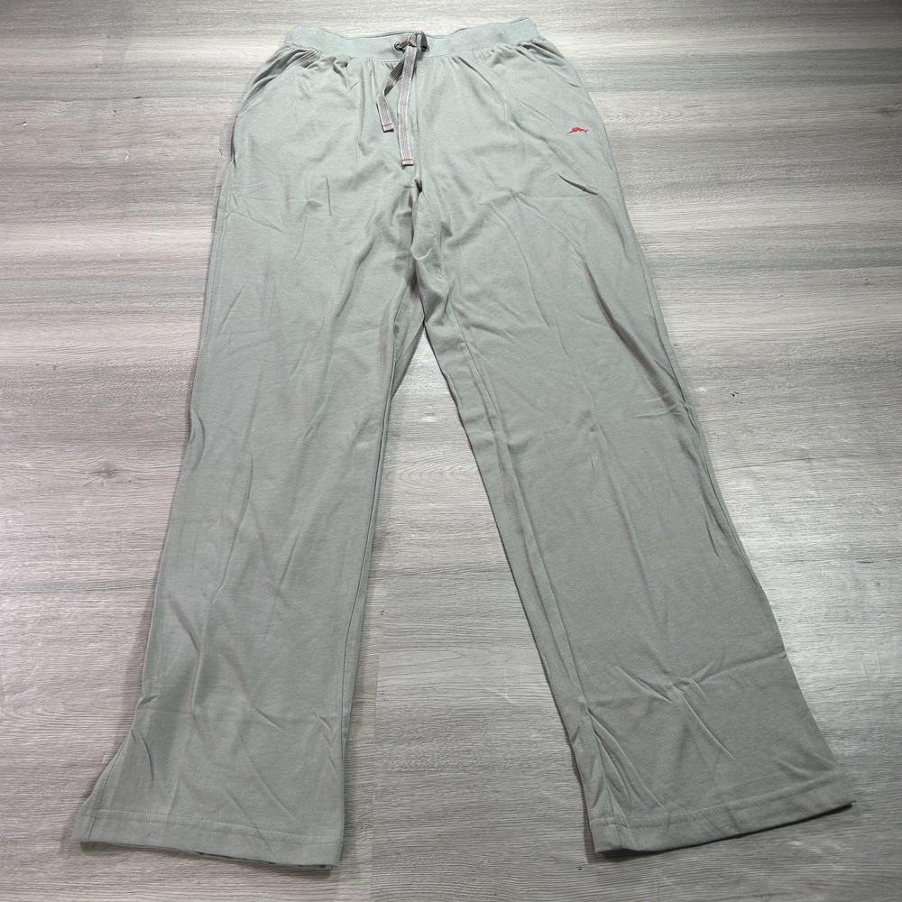 Tommy Bahama Pants Mens Small Gray Lounge Sleep Drawstring Elastic Waist Comfort